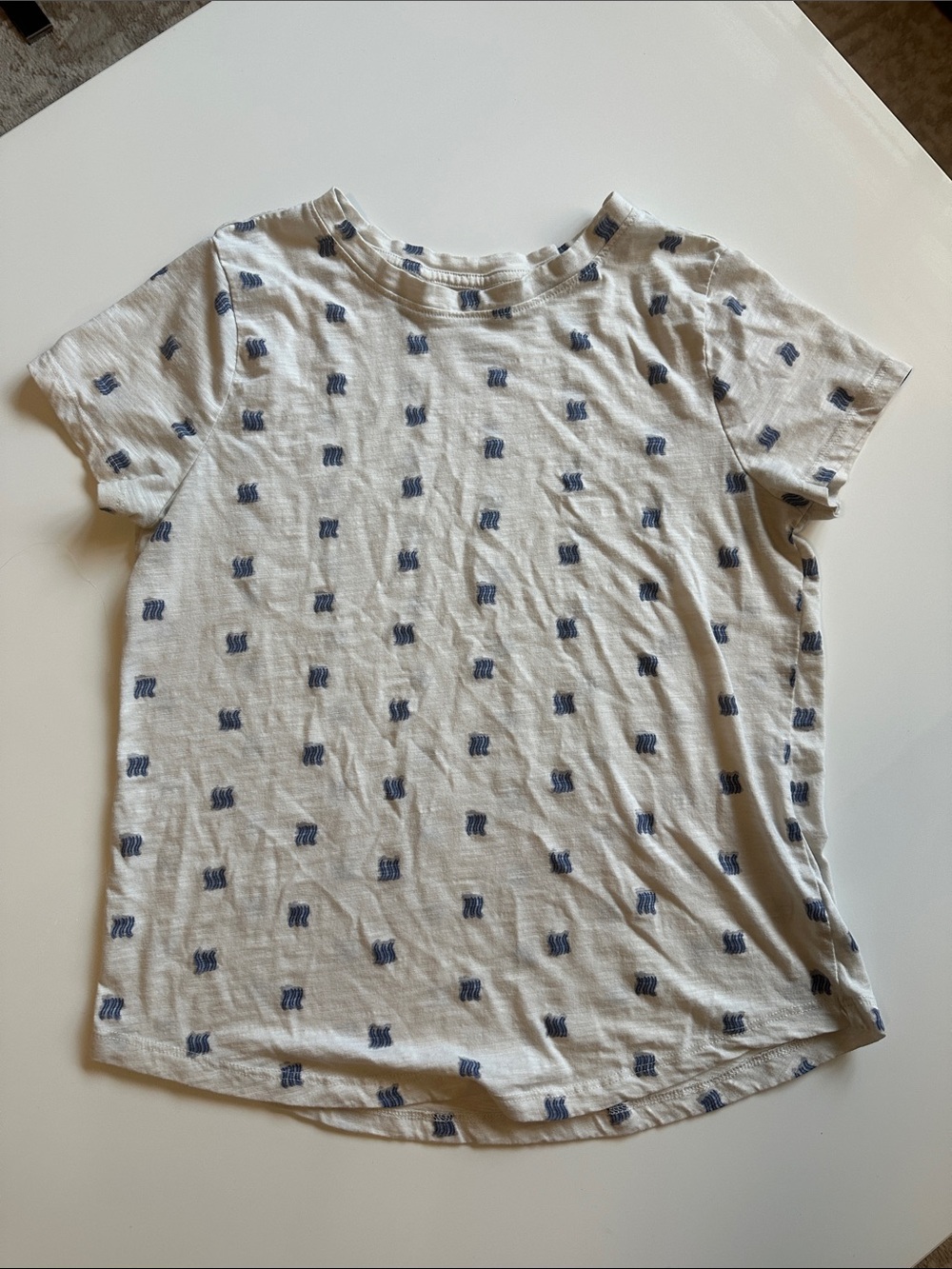 Sonoma Cream Tee with Navy Accents